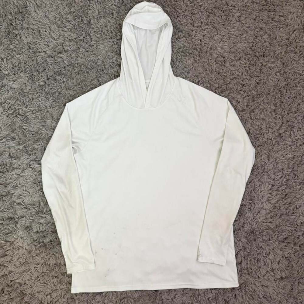 Unbranded Performance Polyester Athletic Sun Hoodie White